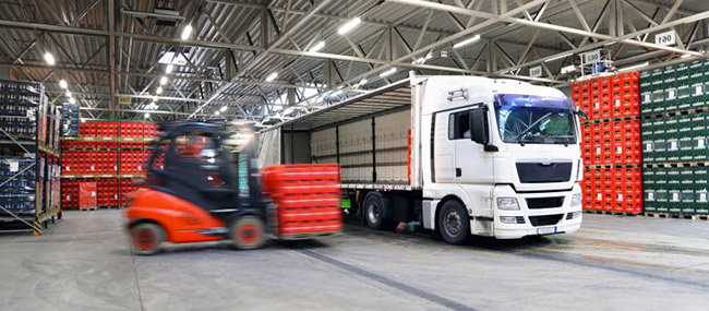 Magazyn prezentowany na stronie Mucek Transport